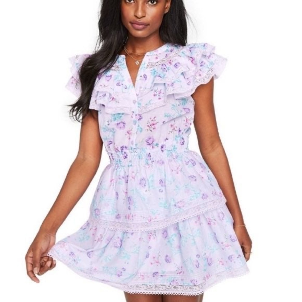 Loveshackfancy purple floral dress